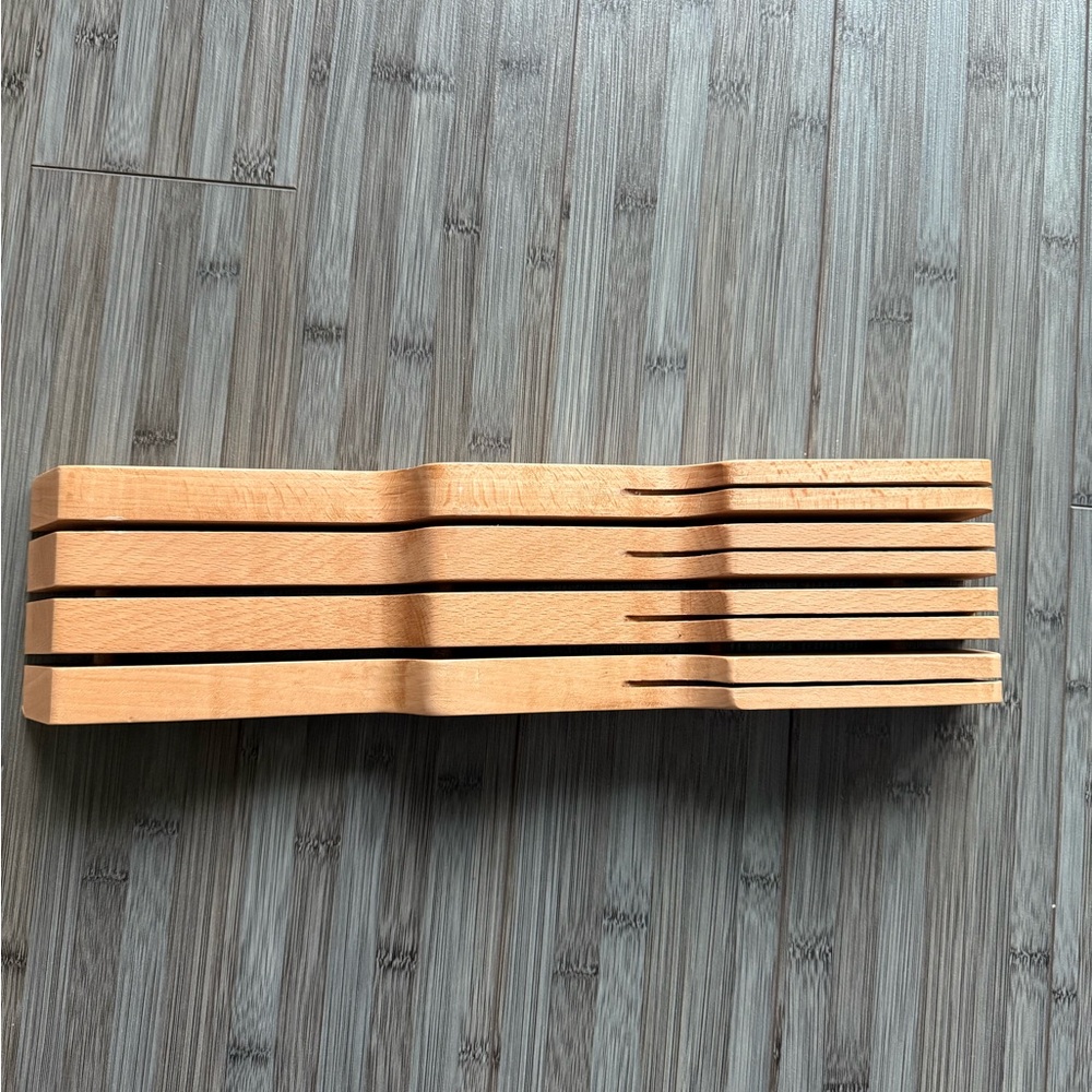 Wusthof In Drawer Wooden Knife Block Organizer